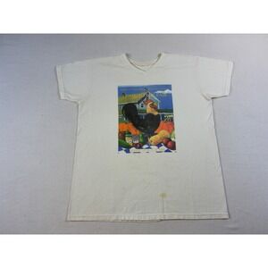 Vintage 2002 Martha's Vineyard Agricultural Society Fair Rooster T-Shirt Cream